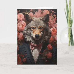 Carte Loup Élégant Toutes Occasions