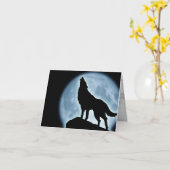 Carte Loup hurlant (Fleur jaune)