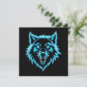 Carte Loup Néon (Debout devant)