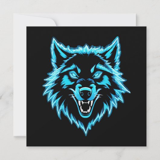 Carte Loup Néon (Devant)