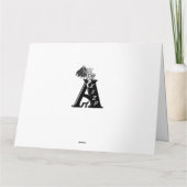 Carte Loup noir en colère dans la nuit (Dos)