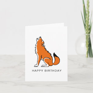 Carte LOUP ROUGE HURLANT - Faune - Espèce menacée