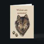 Carte Loups géniaux Animal sauvage Fils Anniversaire<br><div class="desc">Les loups sont géniaux.  Tout comme toi,  fils.  Joyeux Anniversaire fils génial !  Loup aquarelle</div>