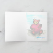 Carte L'ours a le coeur (Intérieur)
