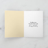 Carte L'ours rouge Panda tient un gâteau d'anniversaire (Intérieur)