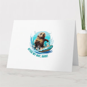 Carte Loutre 841 Loutre qui fait du Surf Elle vole des p