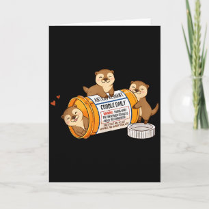 Carte Loutre drôle antidépresseur Zoo Garçons Filles Enf