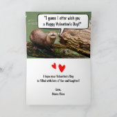Carte Loutre drôle d'enfant pour la Saint-Valentin anima (Intérieur)