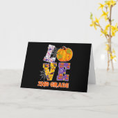 Carte Love 2nd Grade Teacher School Cadeau Halloween (Fleur jaune)