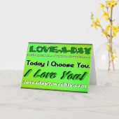 Carte Love A Day Greeting Card-Flo Green (Fleur jaune)