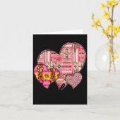 Carte Love Always Retro Vintage Western Hearts Valentine (Fleur jaune)