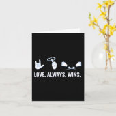 Carte Love Always Wins ASL Deaf Aware Sign Language (Fleur jaune)