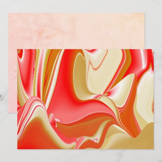 Carte Love and Gold Abstrait 3D Rainbowart (Devant / Derrière)