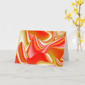 Carte Love and Gold Abstrait 3D Rainbowart (Fleur jaune)