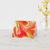 Carte Love and Gold Abstrait 3D Rainbowart (Fleur jaune)