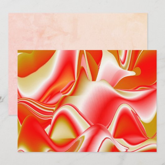 Carte Love and Gold Abstrait 3D Rainbowart (Devant / Derrière)