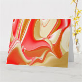 Carte Love and Gold Abstrait 3D Rainbowart (Fleur jaune)