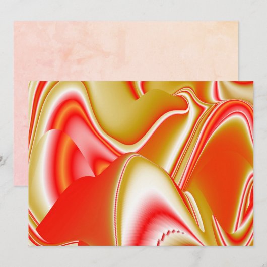 Carte Love and Gold Abstrait 3D Rainbowart (Devant / Derrière)