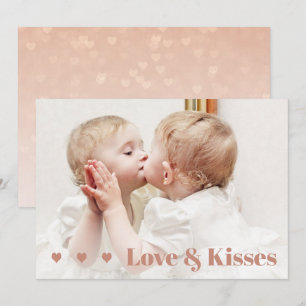 Carte Love and Kisses mignonne Photo Valentine