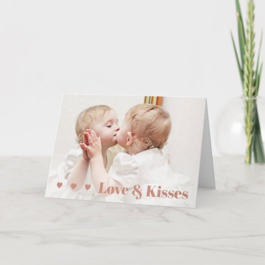 Carte Love and Kisses Saint Valentin Photo (Devant)