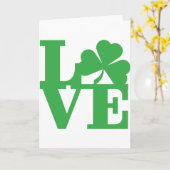 Carte LOVE and Shamrocks (Fleur jaune)