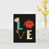 Carte Love Bbq Lover Pitmaster Grill Grill Barbecue (Fleur jaune)