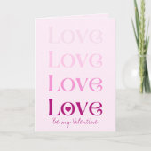 Carte Love Be My Valentine Greeting Card (Devant)