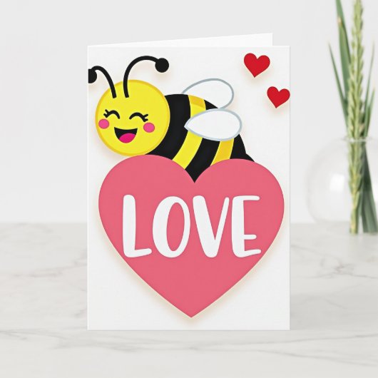 Carte Love Bee Heart (Devant)