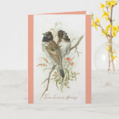 Carte Love Birds Anniversary Greeting Card (Fleur jaune)