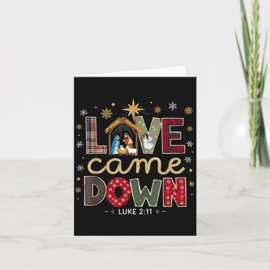 Carte Love Came Down Luke 2_11 Patchwork Christmas Art  (Devant)