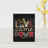 Carte Love Came Down Luke 2_11 Patchwork Christmas Art  (Fleur jaune)