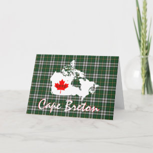 Carte Love Canada Personnaliser tartan du Cap-Bret