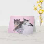 Carte Love Cat (Fleur jaune)