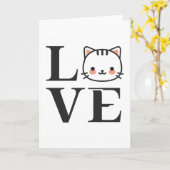 Carte Love Cats (Fleur jaune)