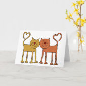 Carte Love Cats (Fleur jaune)