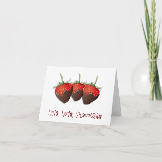 Carte Love Chocolate Fraise (Devant)