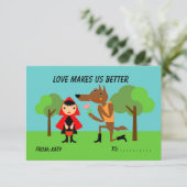 Carte Love Classroom Enfants Valentine's (Debout devant)