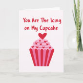 Carte Love Cupcake Valentines Jour Salutation (Devant)