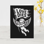 Carte Love Dies Zombie Cupid Anti Valentines Day Card (Fleur jaune)