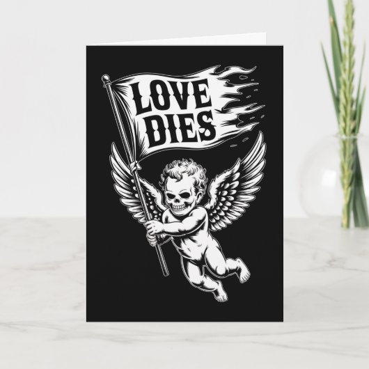 Carte Love Dies Zombie Cupid Anti Valentines Day Card (Devant)