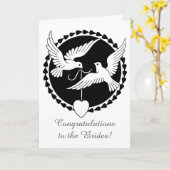 Carte Love Doves Lesbian Mariage Card (Fleur jaune)