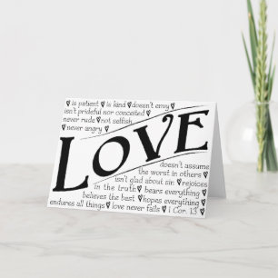 Carte Love est patient, Love est enfant