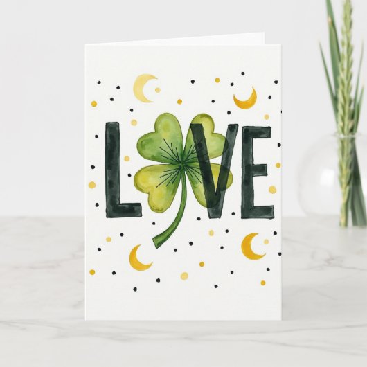 Carte Love Four Leaf Clover (Devant)