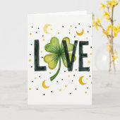 Carte Love Four Leaf Clover (Fleur jaune)