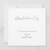 Carte Love Fuchsia Heart Happy Valentine's Day Script (Dos)