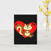 Carte Love Heart Graphic Valentines Day Squirrel Boys K (Fleur jaune)