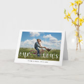 Carte Love Heart Photo Our Vows Card (Fleur jaune)
