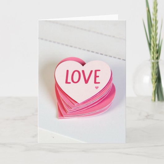 Carte Love Heart Valentine Card (Devant)