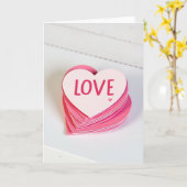 Carte Love Heart Valentine Card (Fleur jaune)