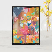 Carte Love Hearts (Fleur jaune)